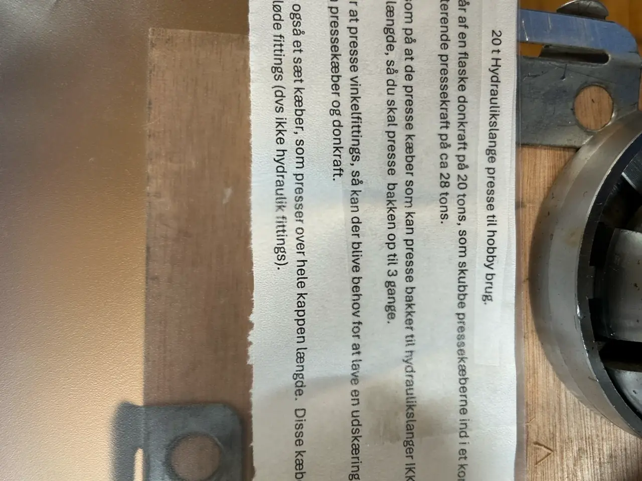 Billede 7 - Hydraulisk slangepresser 