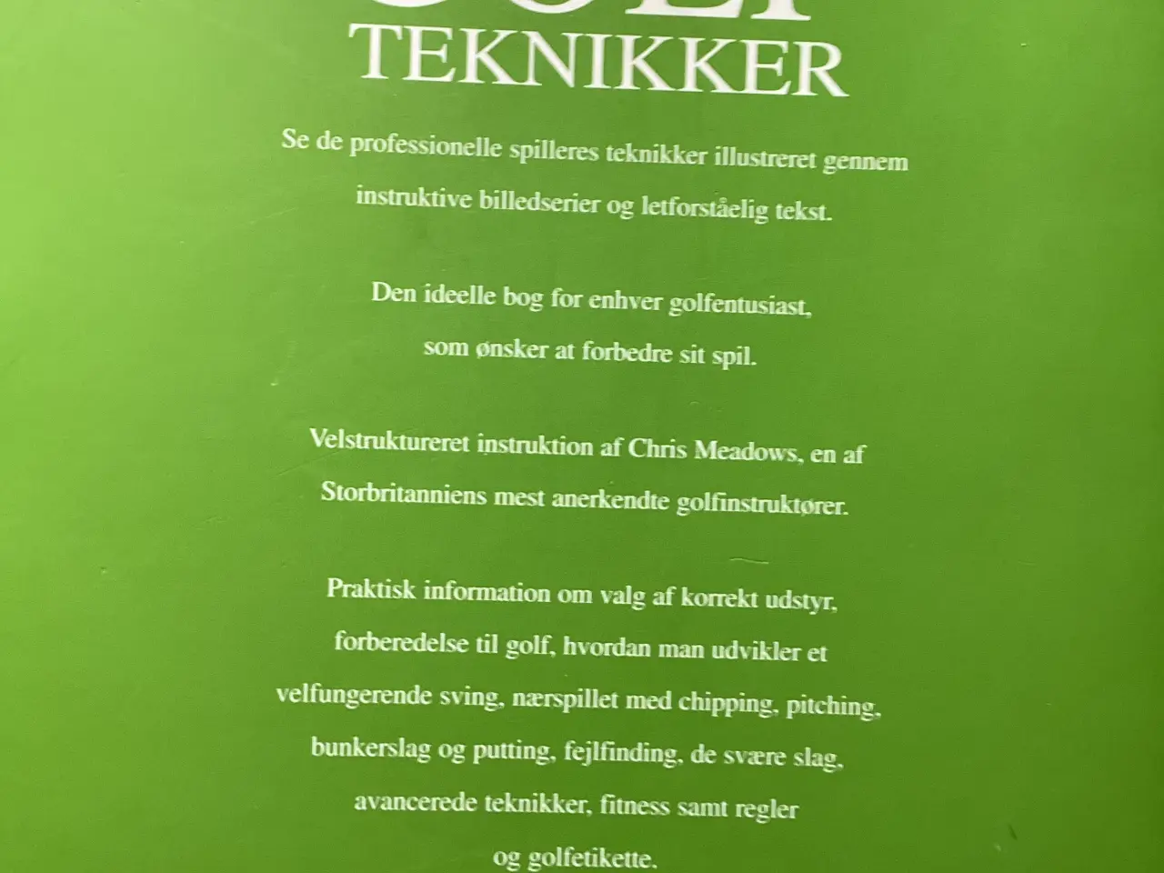 Billede 2 - GOLFINSTRUKTIONSBOG 252 sider. Med det hele