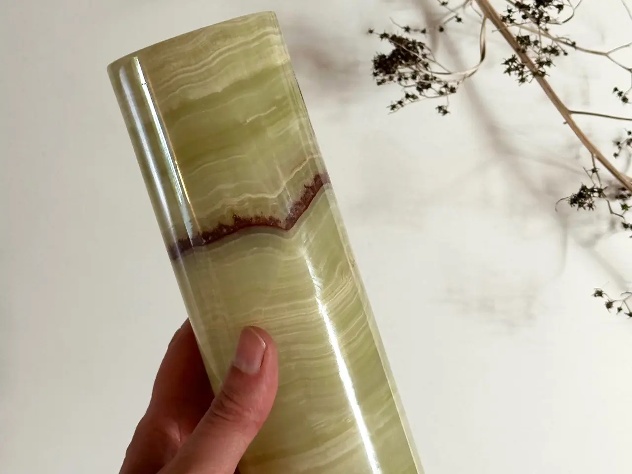 Billede 2 - Cylindrisk stenvase