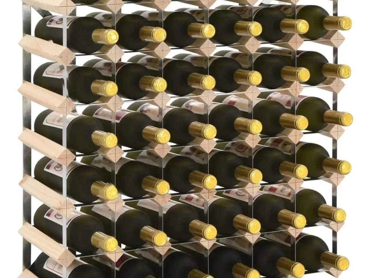 Billede 1 - Vinreol til 42 flasker i massivt fyrretræ