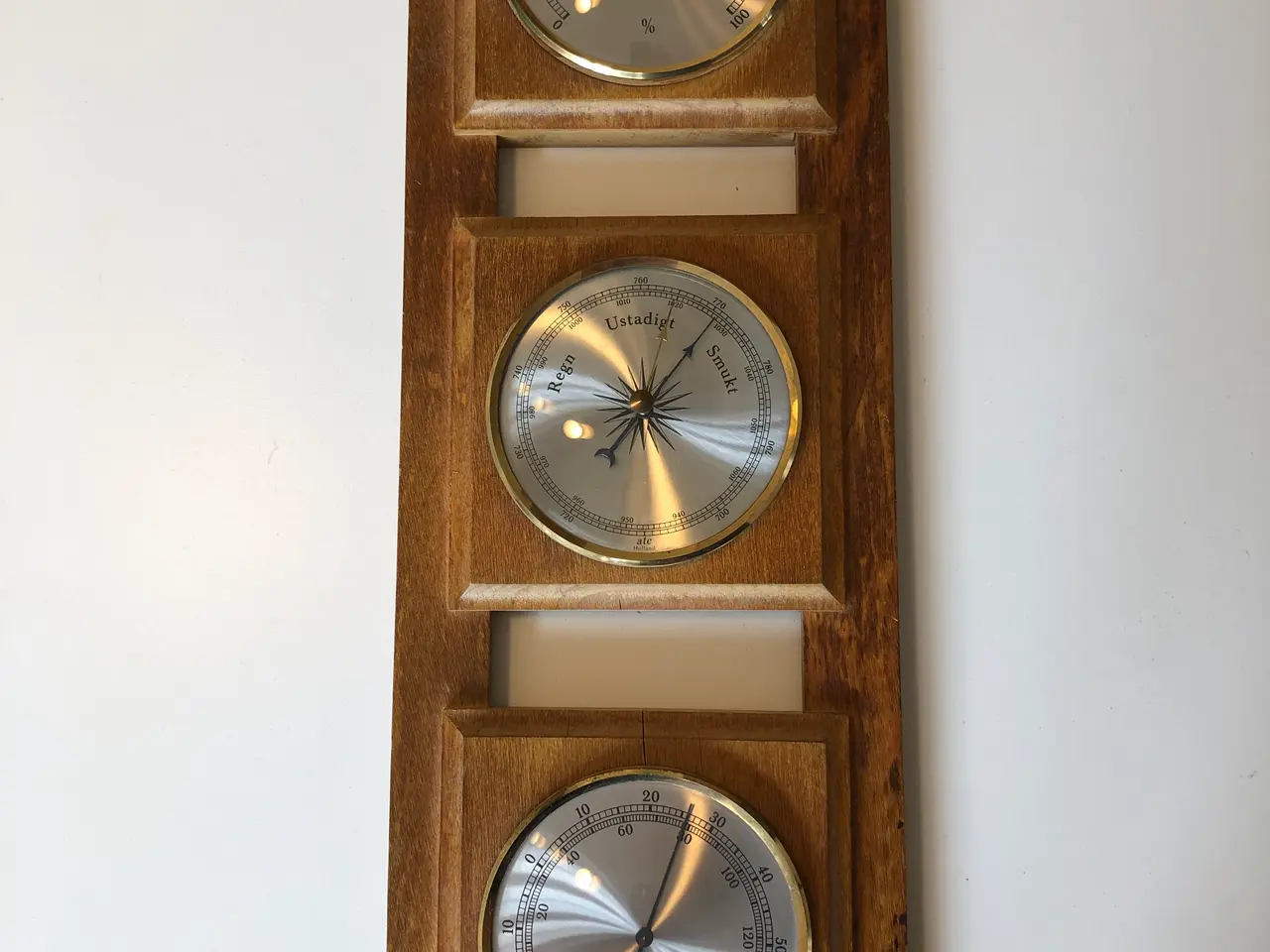 Billede 1 - Barometersæt med barometer, termometer og hygromet