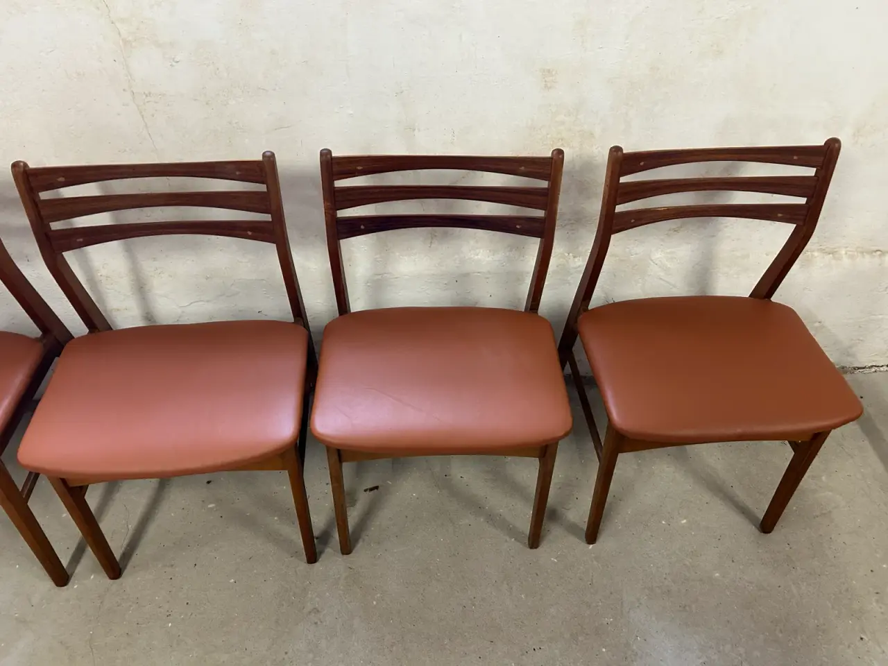 Billede 2 - 6 vintage spisebordsstole i teaktræ – 1960’er / He