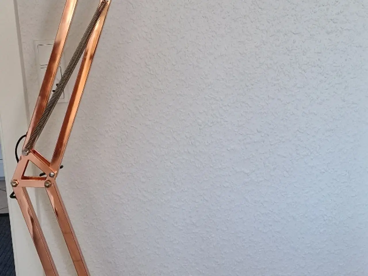Billede 1 - Stor arkitekt gulv lampe i kobber