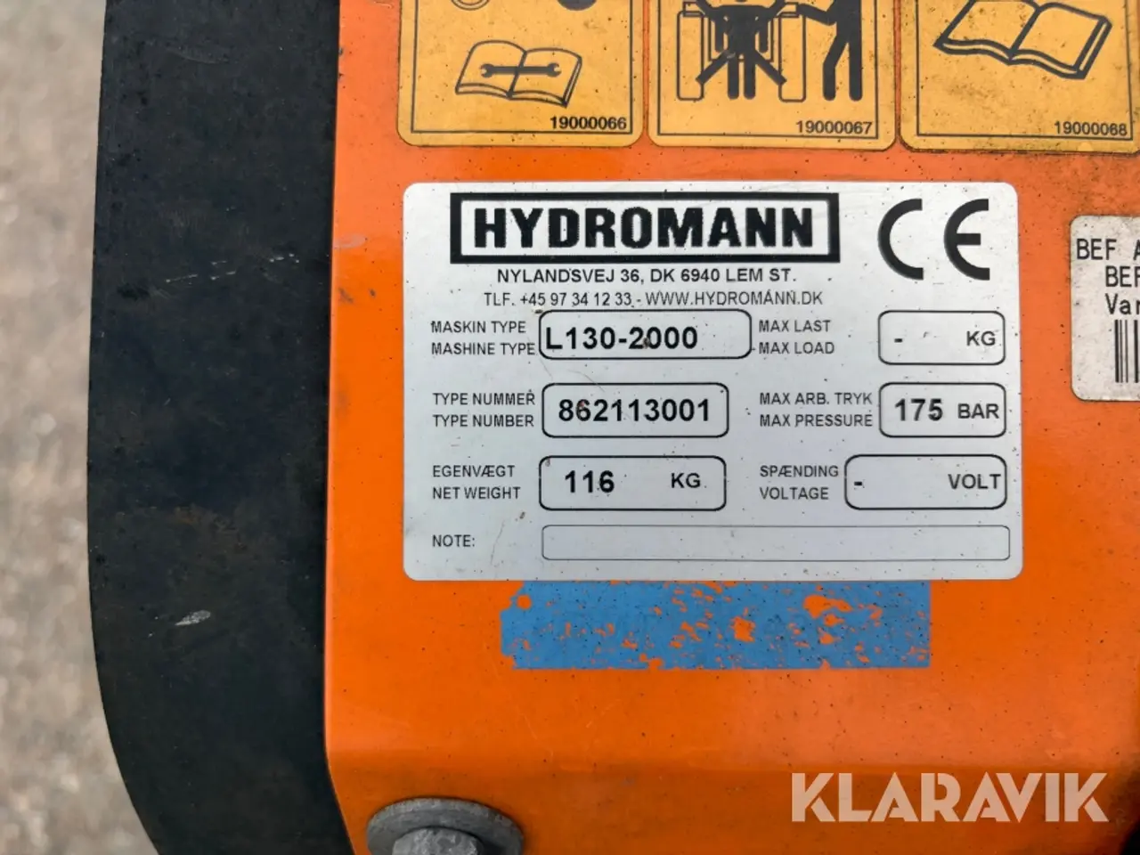 Billede 5 - Kost til PTO Hydromann L130-2000
