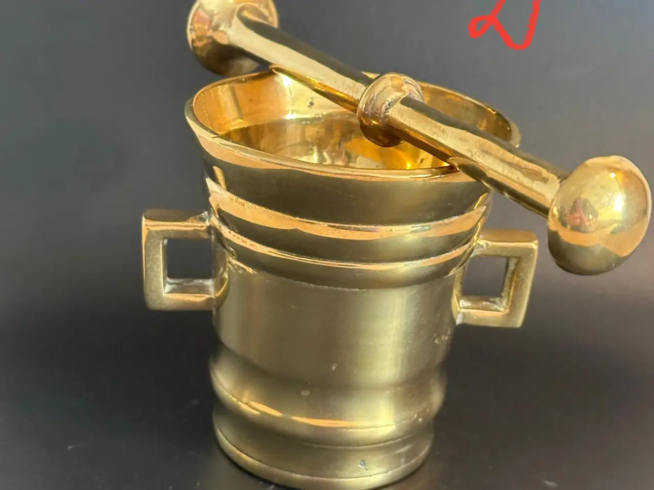 Billede 5 - Vintage morter af messing sælges. Læs beskrivelsen