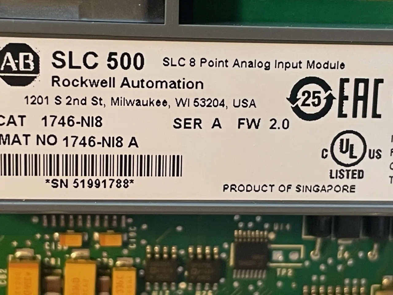 Billede 4 - Allen-Bradley SLC 500 1746-NI8 8-Channel Analog –