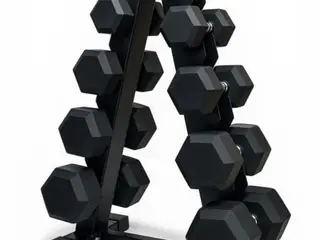 Hex-håndvægte 2,5 kg–12,5 kg inkl stativ