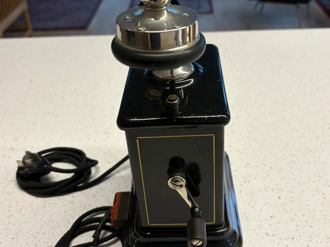 Billede 3 - Jydsk Telefon retro bordtelefon sort med håndsving