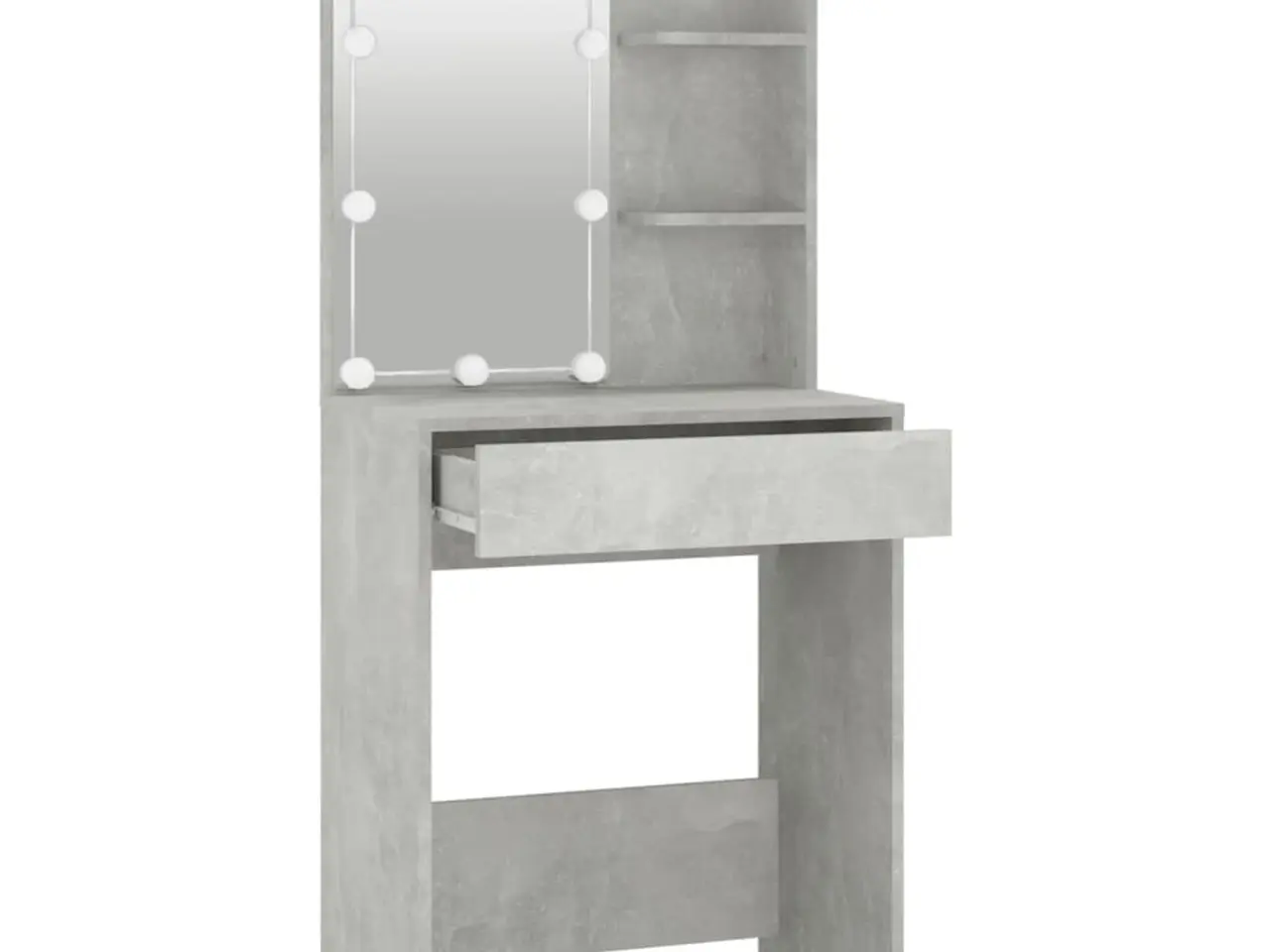 Billede 4 - Makeupbord med LED-lys 60×40×140 cm - betongrå