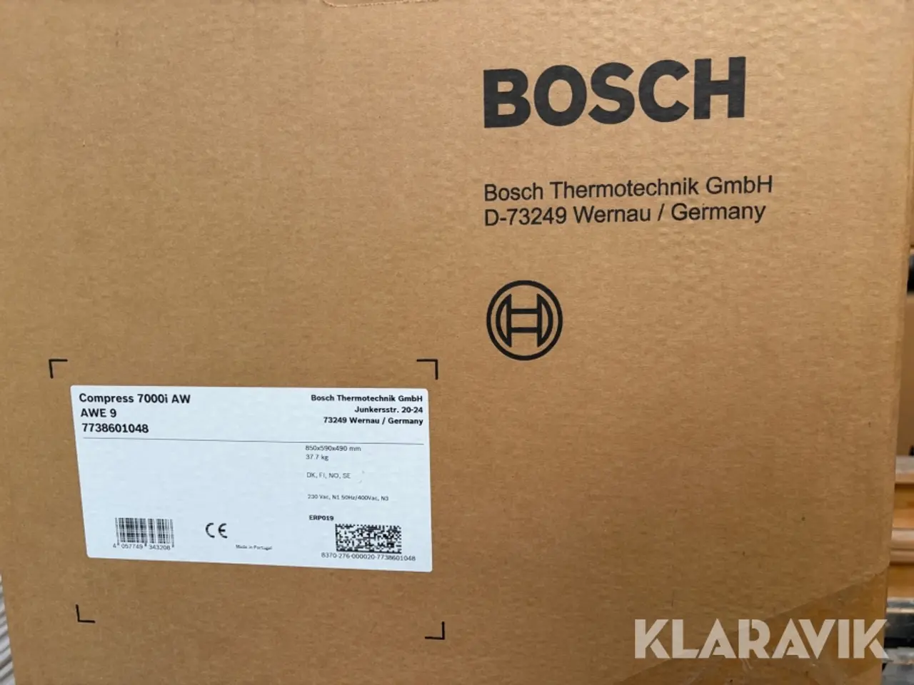 Billede 2 - Varmepumpe Bosch Compress 7000i AW AWE9 inderdel