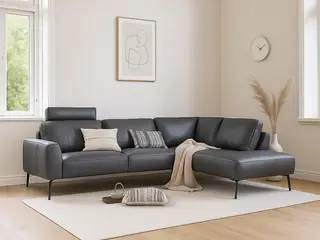 Hjort Knudsen Copenhagen læder Hjørnesofa Højrevendt