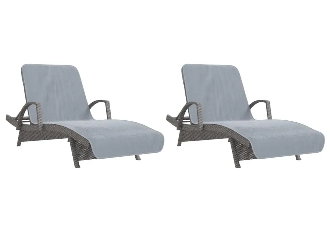 Billede 3 - Strandhåndklæder 2 stk. 75x200 cm 400 GSM stof grå