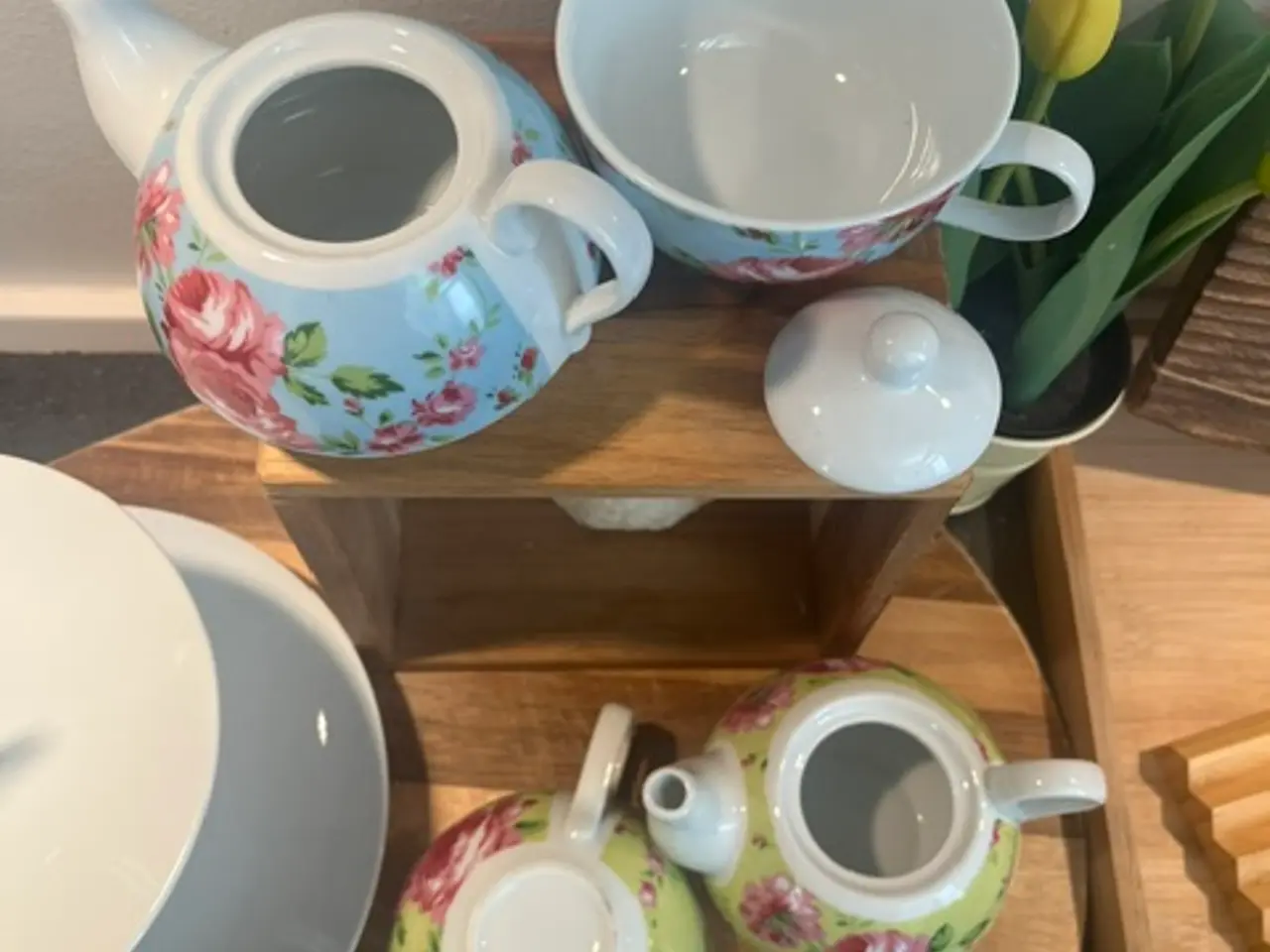 Billede 2 - 2 stk. "Tea-for-one" sæt - Tekande og kop i ét