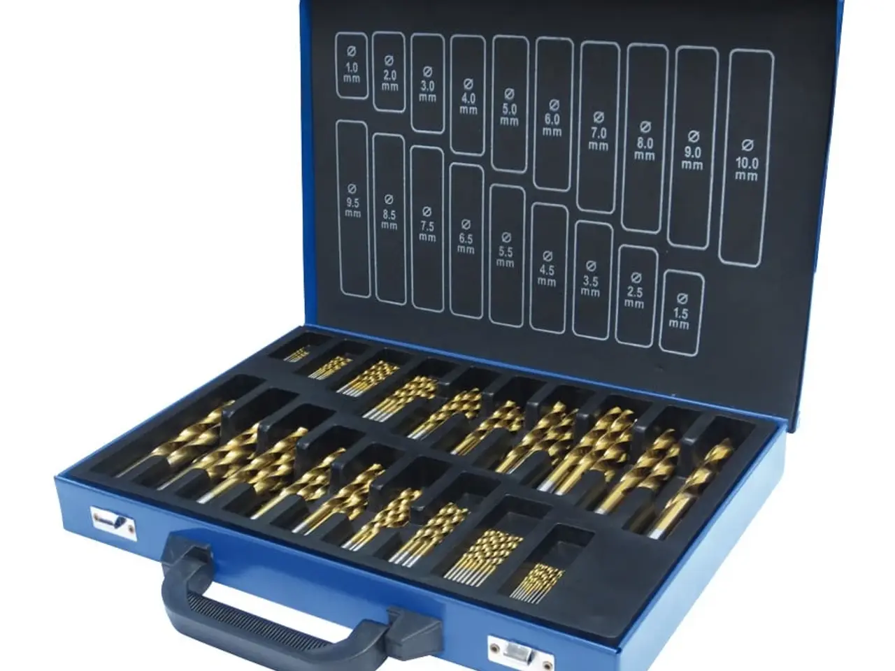 Billede 1 - Borsæt 1-10mm TiN-belagt 170 stk Holzmann SPS170TIN