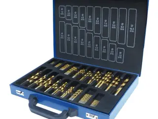 Borsæt 1-10mm TiN-belagt 170 stk Holzmann SPS170TIN