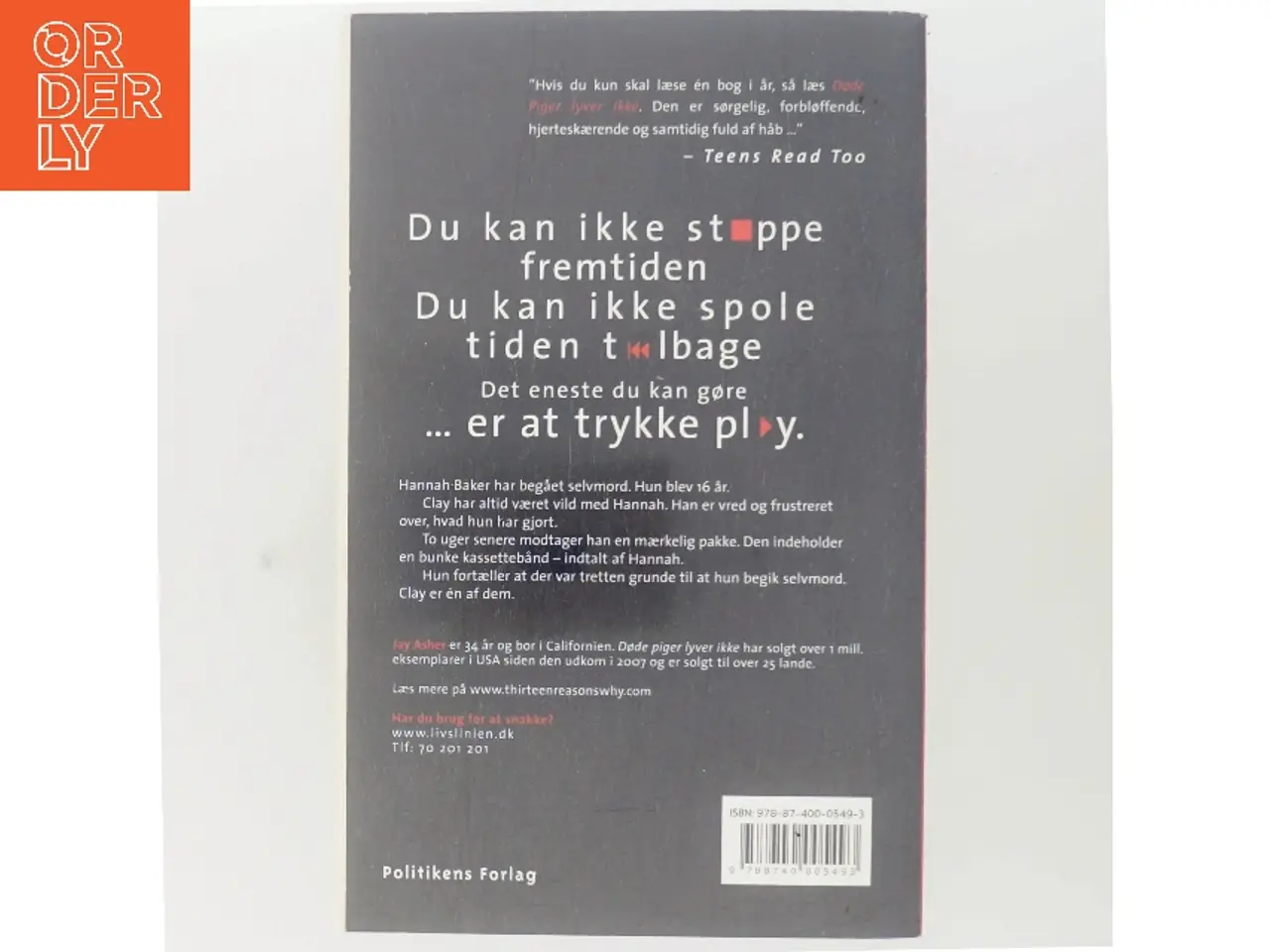 Billede 3 - Døde piger lyver ikke af Jay Asher (Bog)