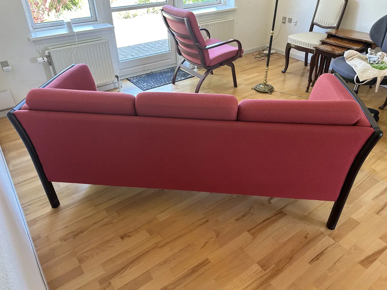Billede 3 - Velholdt 3-pers. uldsofa (196 cm) + lænestol