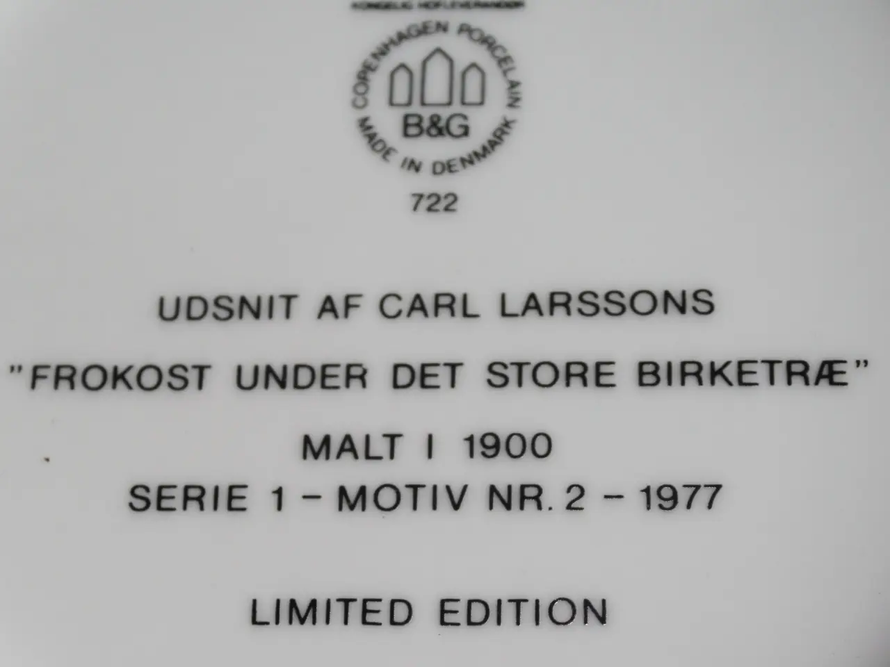 Billede 4 - Carl Larsson platter fra Bing & Grøndahl