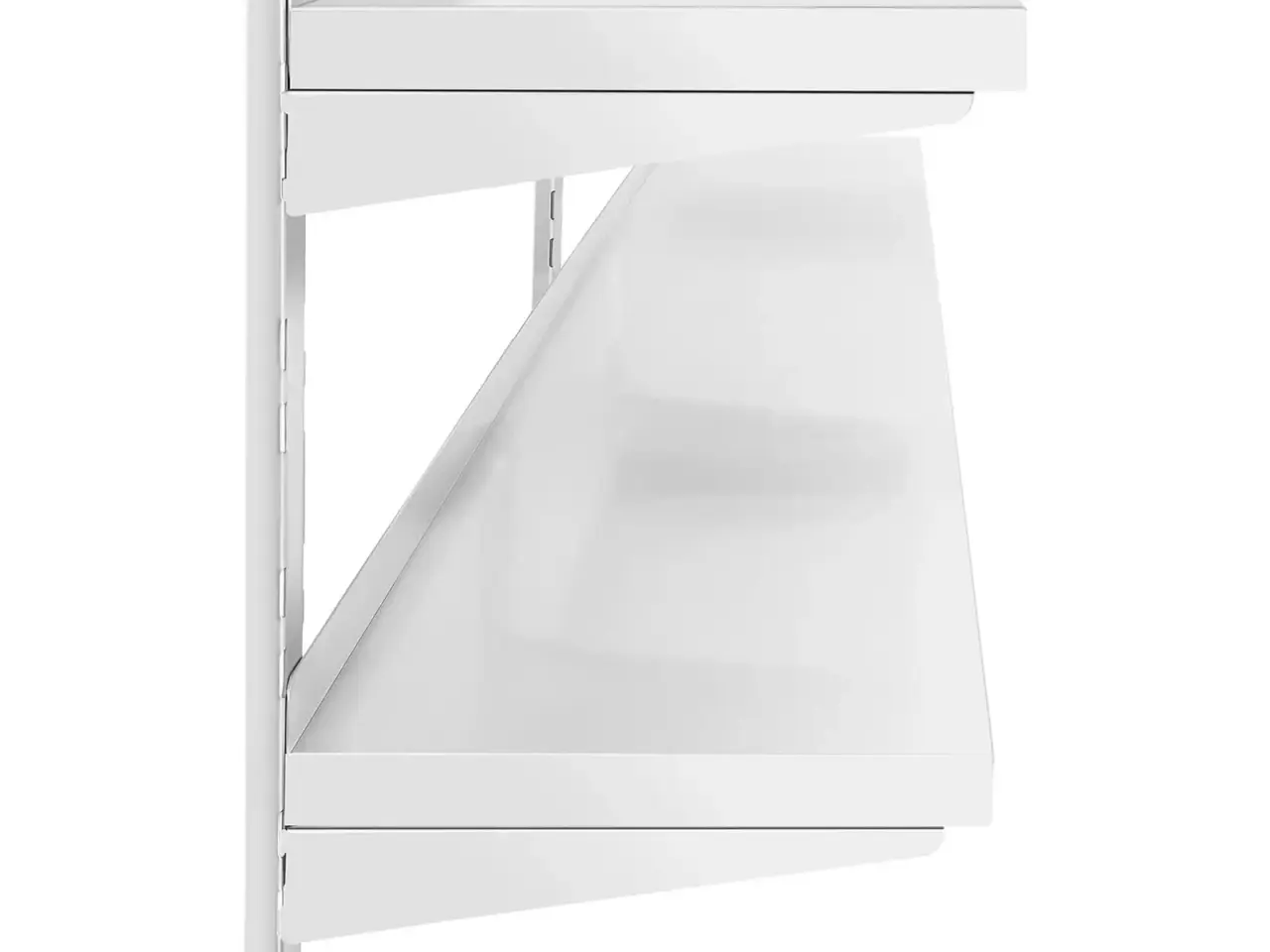 Billede 2 - Væghylde i rustfrit stål – dobbeltmodel – 200x40cm