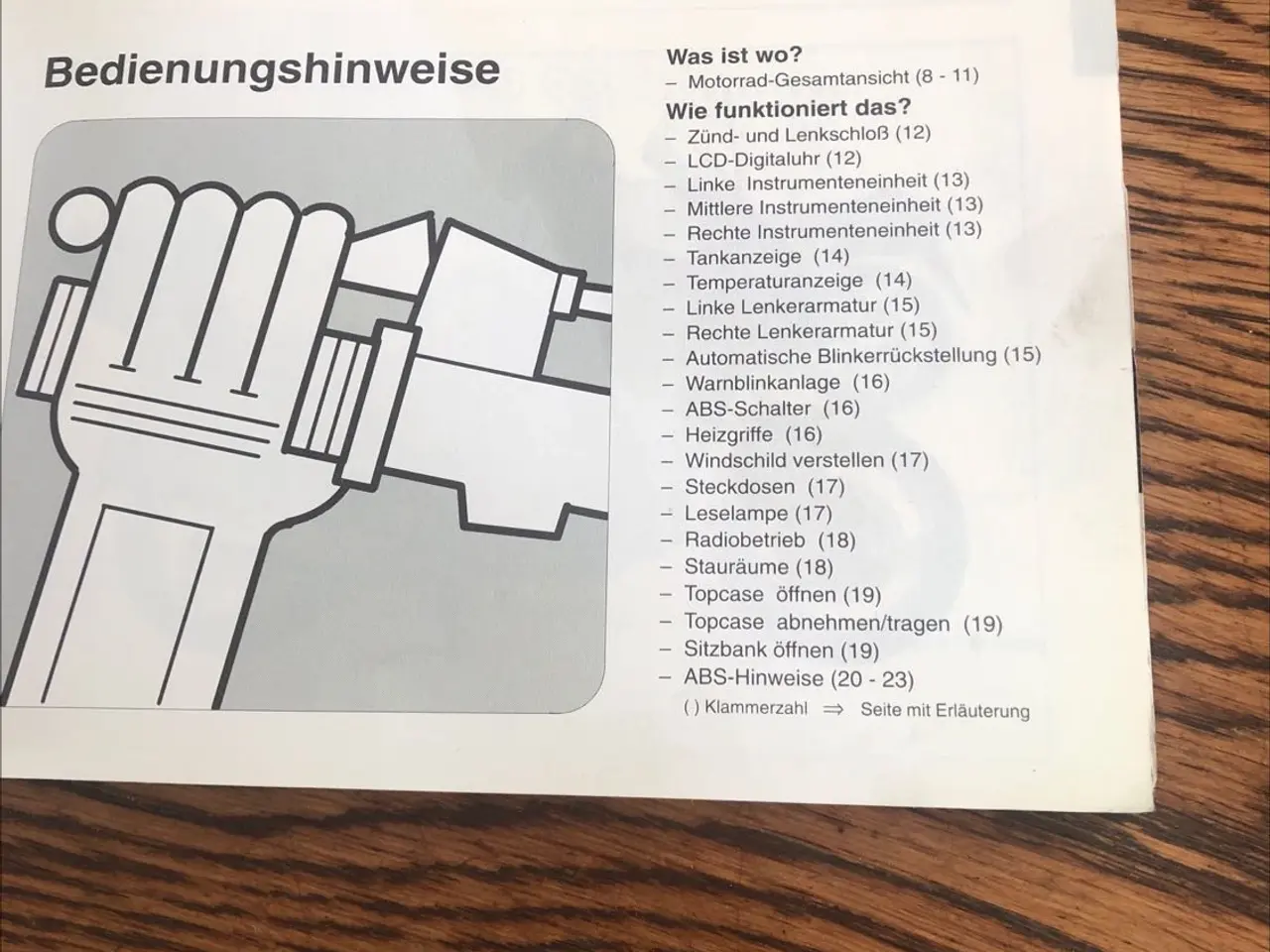 Billede 1 - Bmw k1100 instruktionsbog