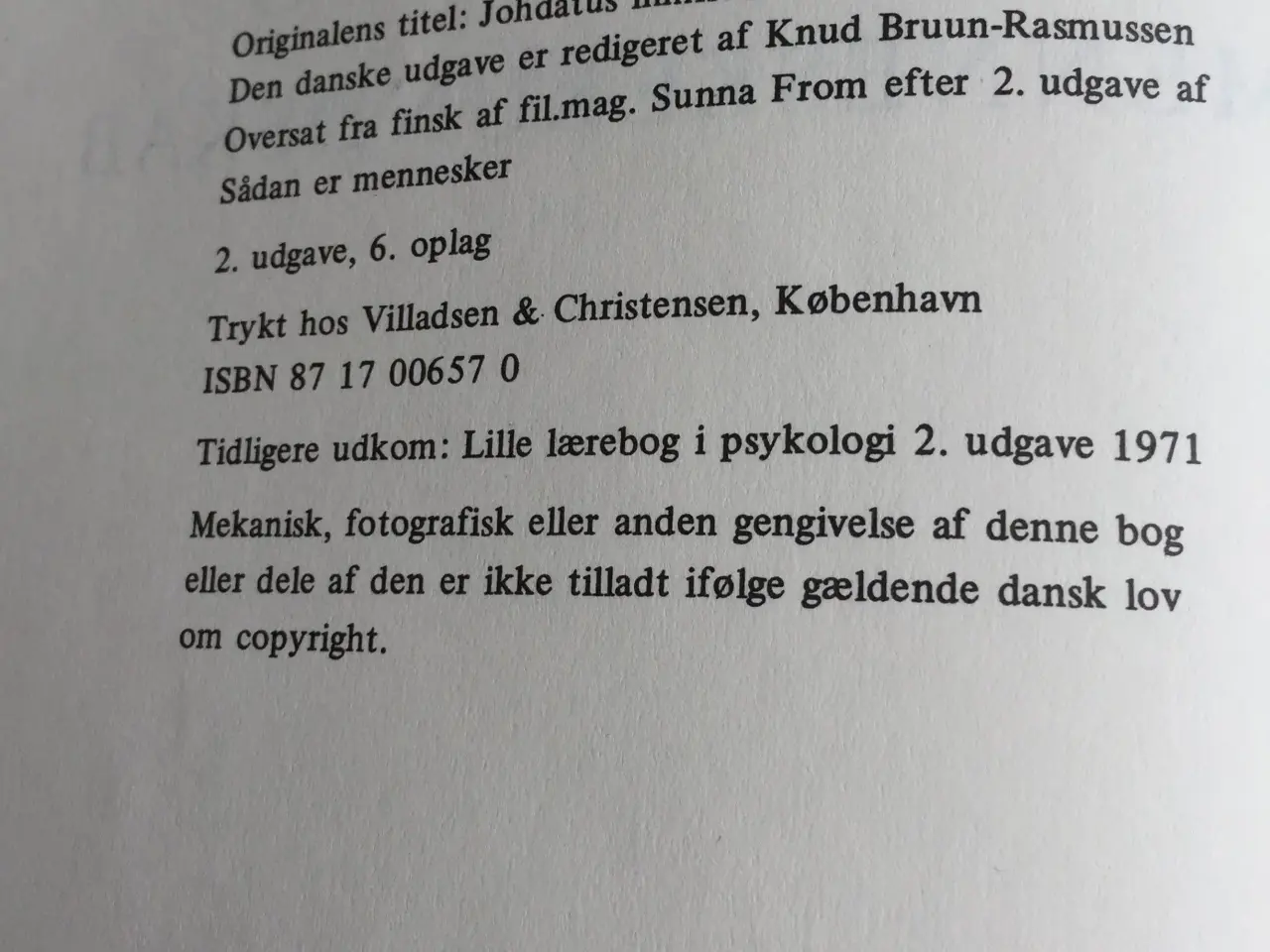 Billede 2 - Lille lærebog i menneskekundskab. 