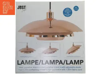 Kobberfarvet pendellampe fra Just Light (str. Ø 41 cm)