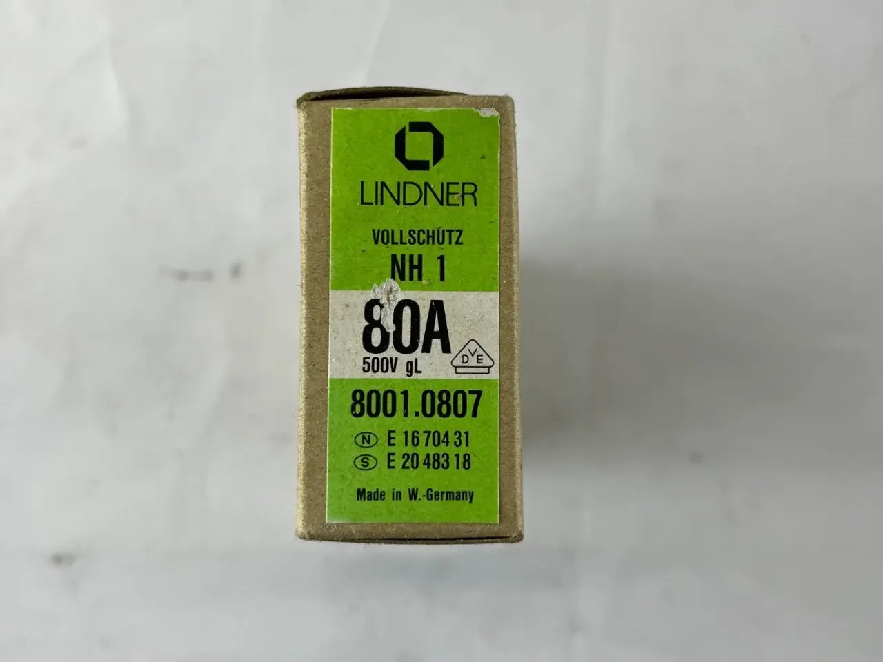 Billede 3 - Lindner Vollschutz NH1 8001.0807 Fuse 80A 500V