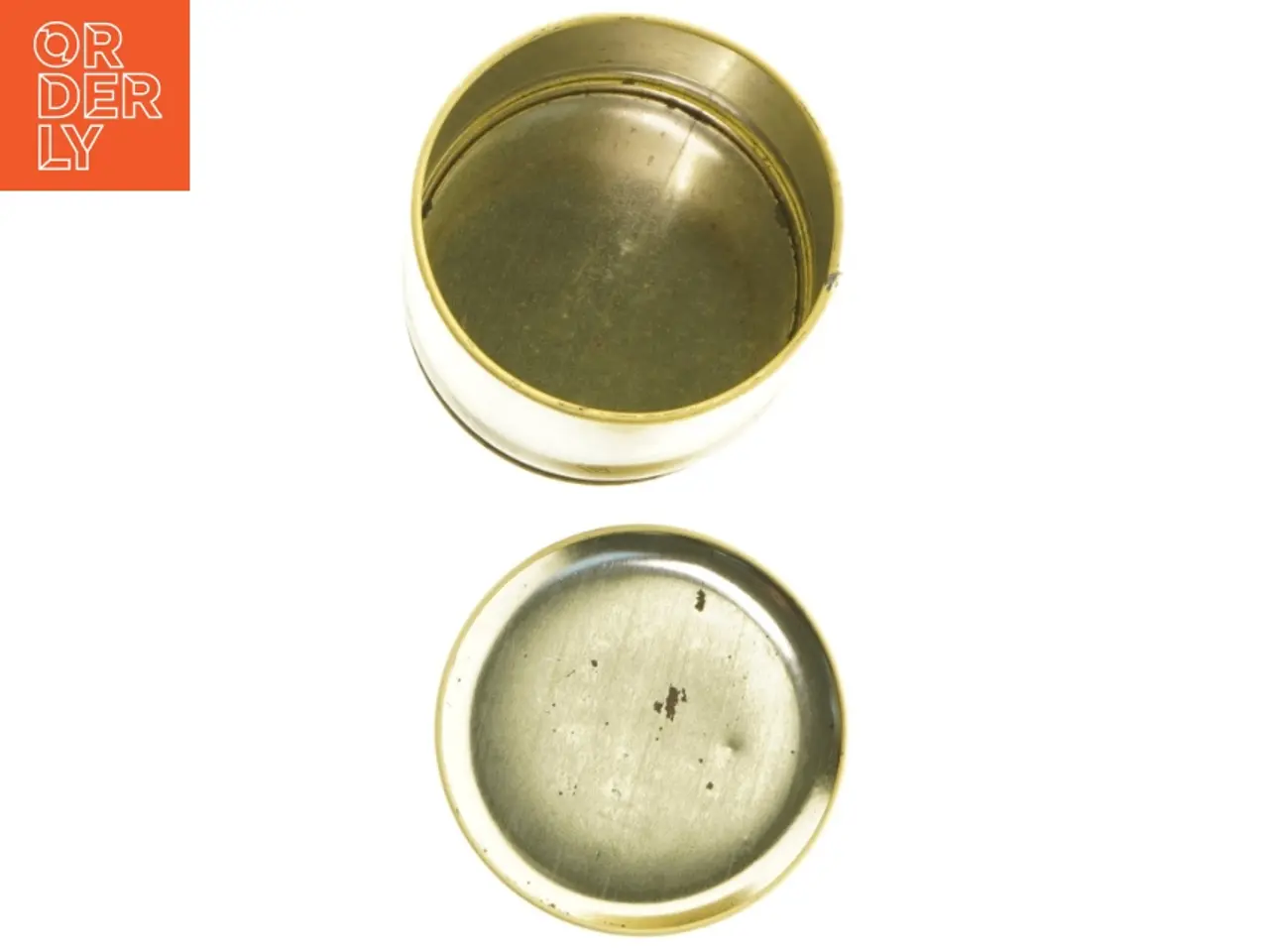 Billede 8 - Metal dåse med Kate Greenaway motiv (str. Ø 9 cm h 12 cm)