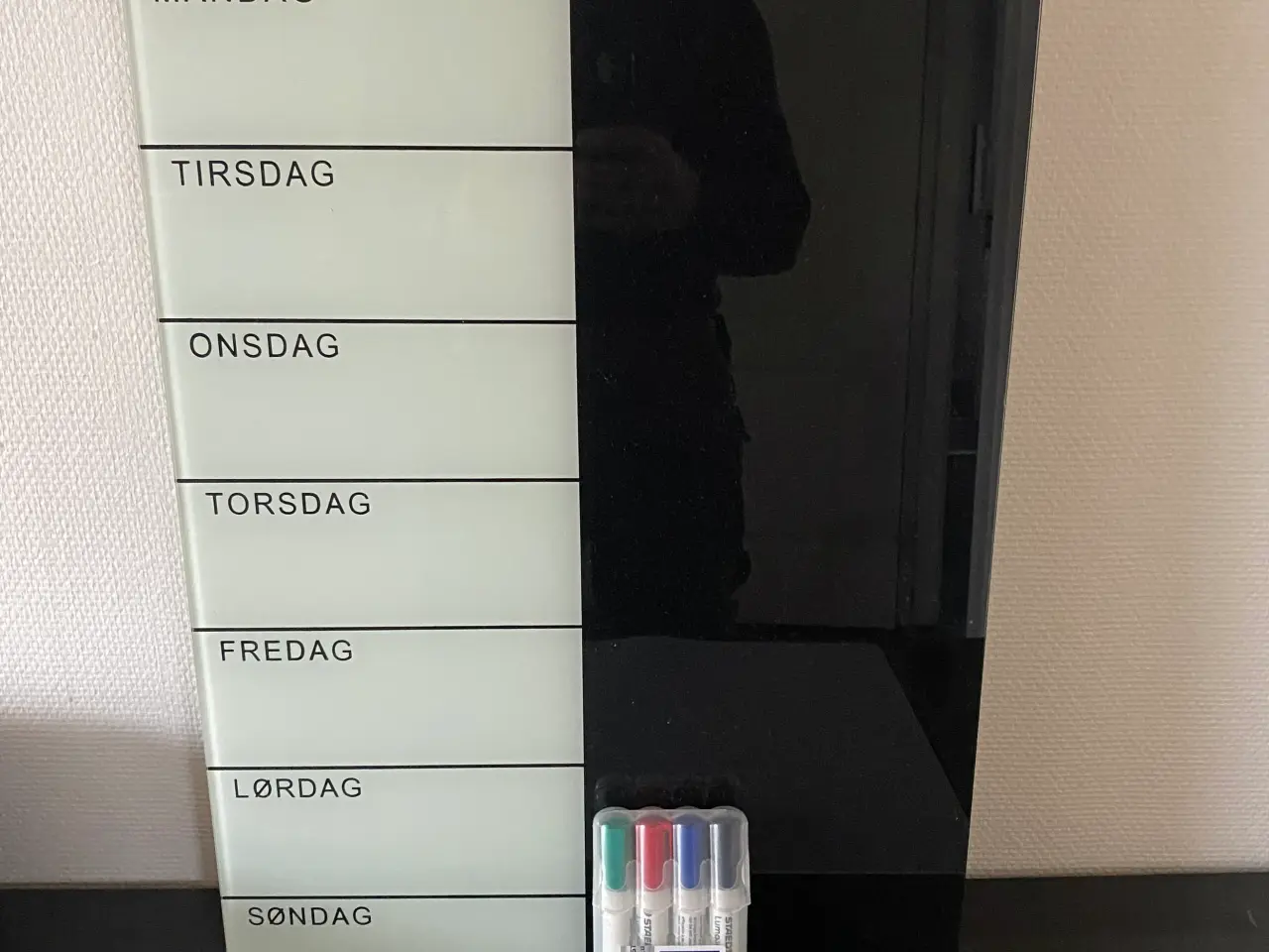 Billede 1 - Ugetavle i glas med tus