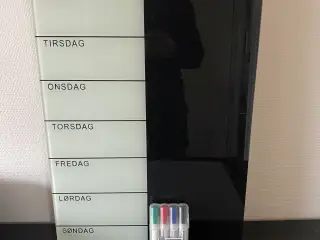 Ugetavle i glas med tus