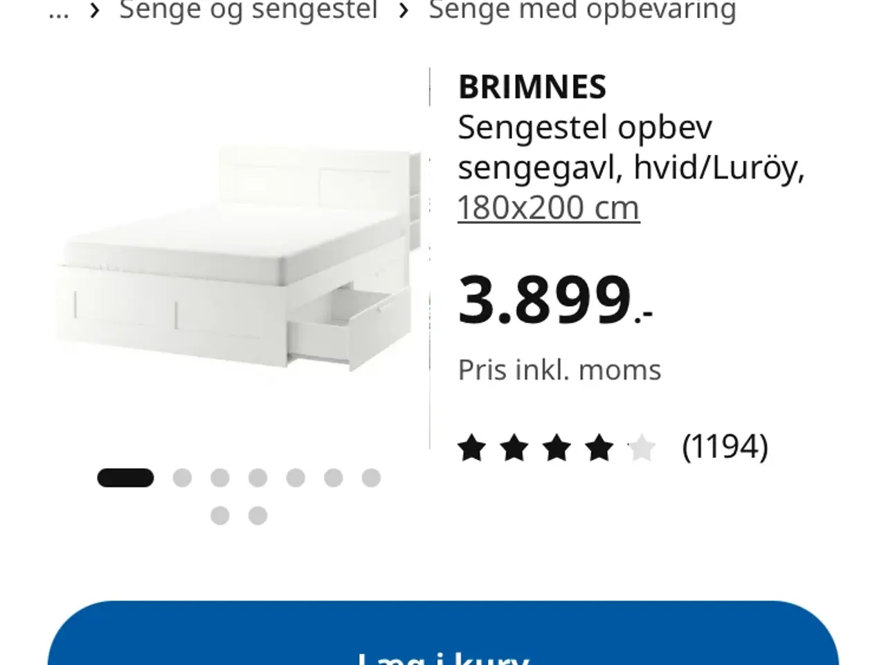 Billede 1 - Brimnes dobbeltseng