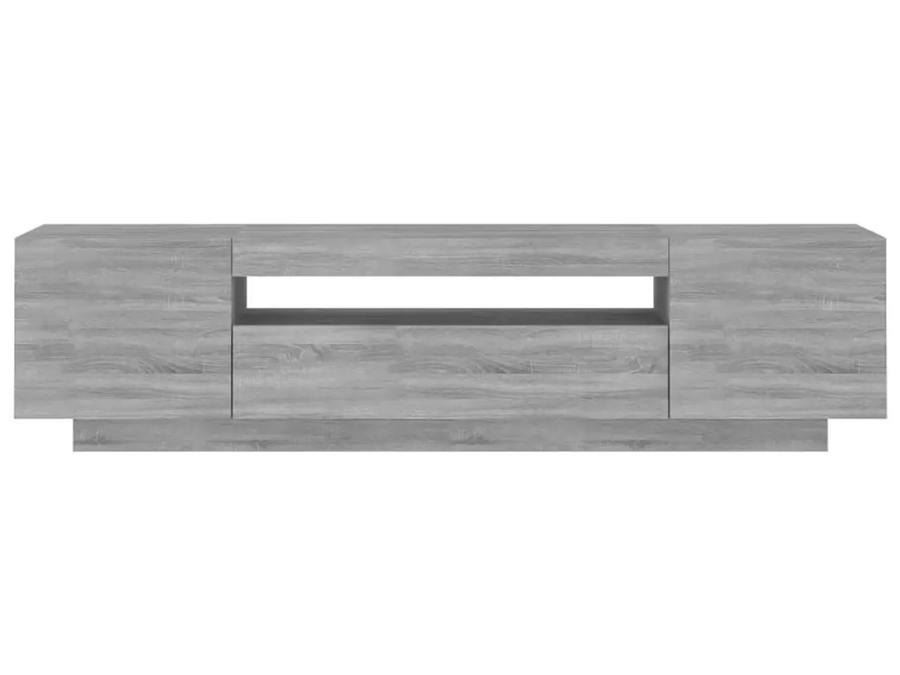 Billede 8 - TV-bord med LED-lys 160 x 35 x 40 cm - grå sonoma-eg