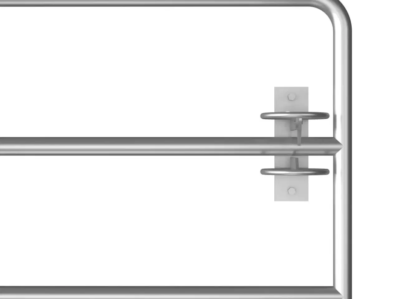 Billede 4 - Markport 95-170 x 90 cm i galvaniseret stål - sølvfarvet
