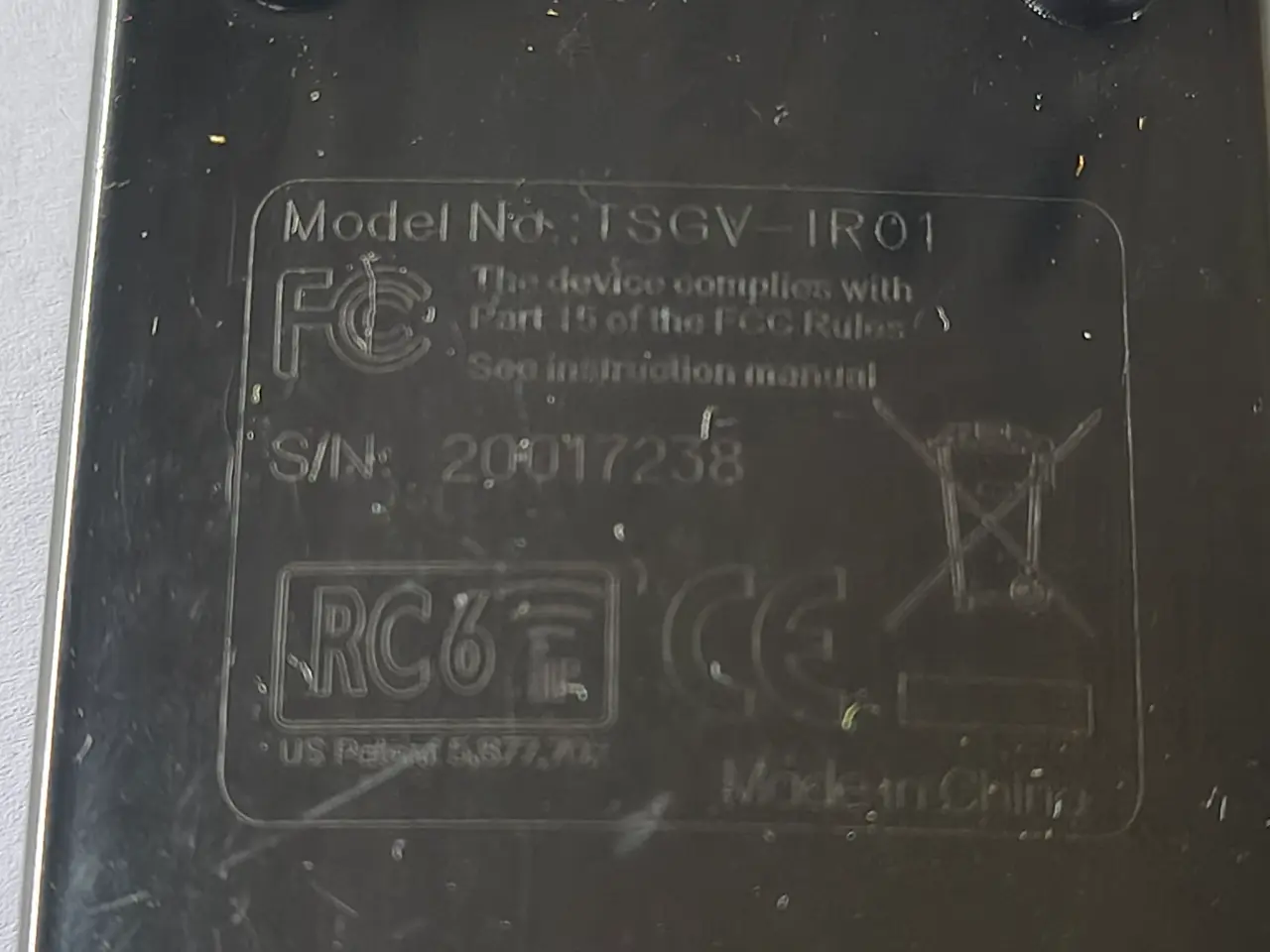 Billede 5 - Fjernbetjening - TSGV-IR01