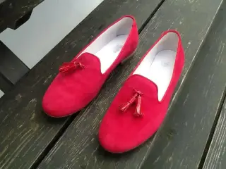 Pink loafers