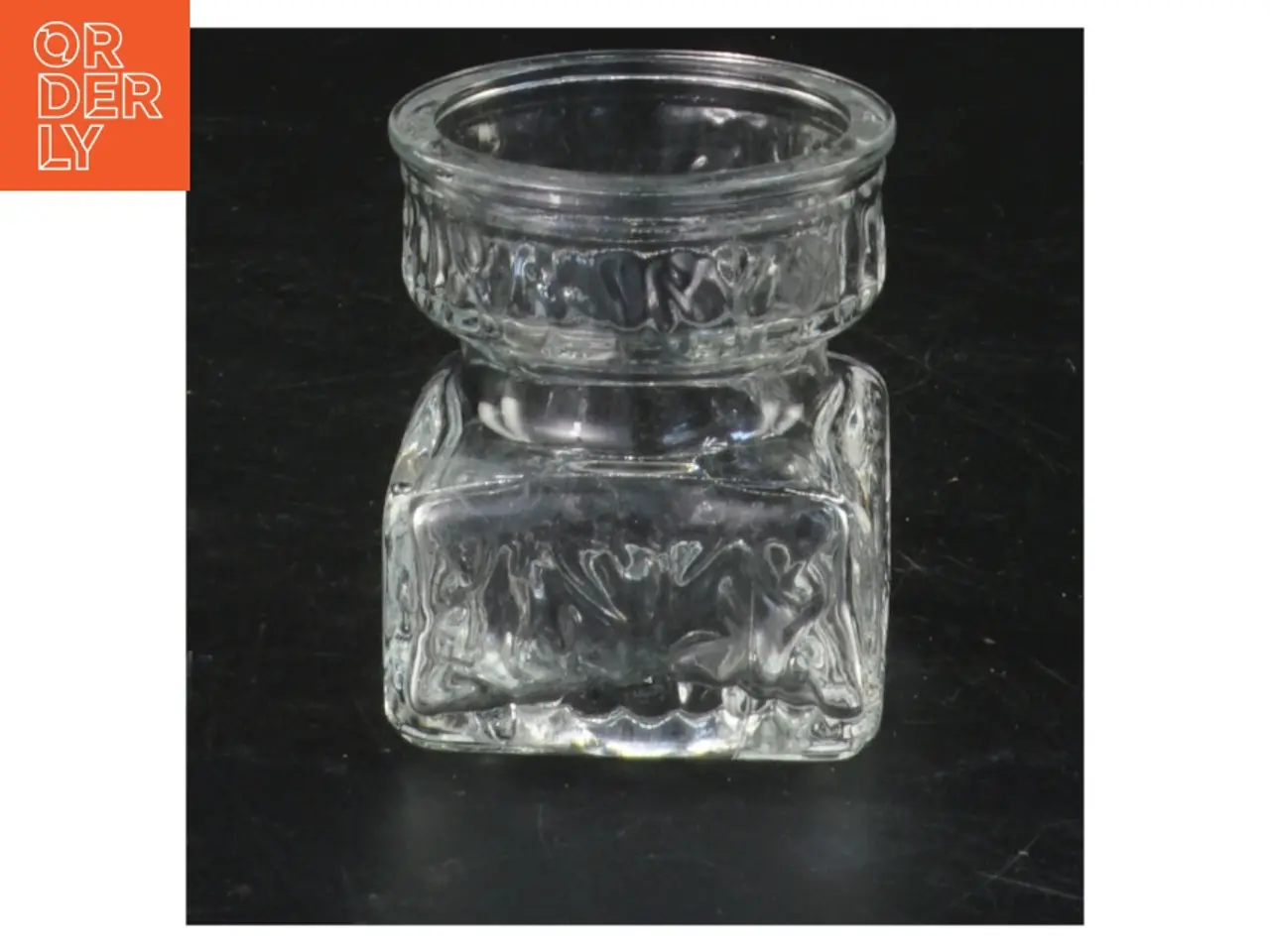 Billede 1 - Glas lysestage (str. 6x5 cm)