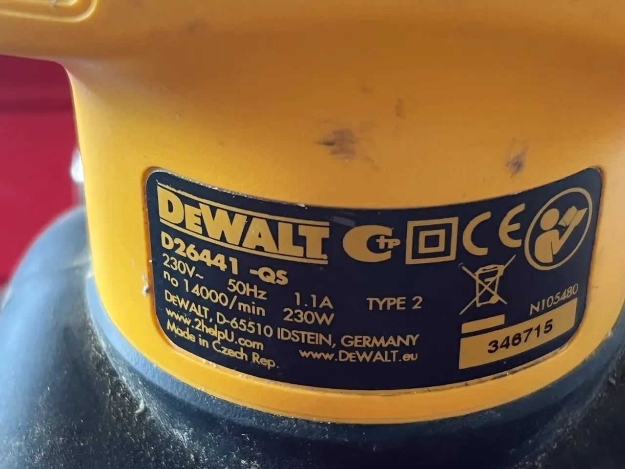 Billede 1 - DeWalt 230 V rystepudser D26441 QS