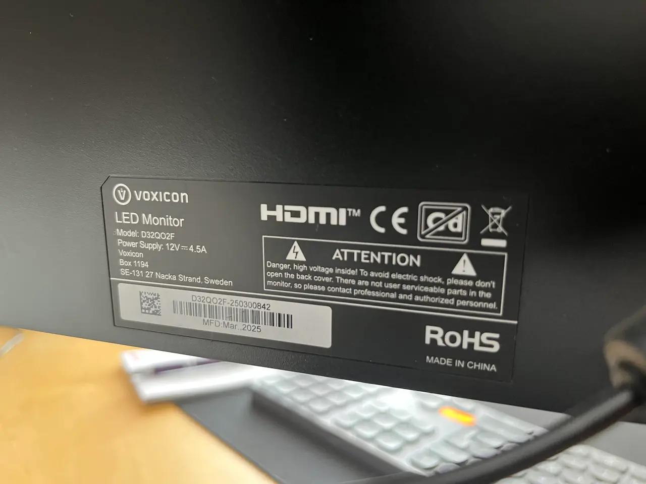 Billede 4 - 2. Stk. Voxicon Skærme, Headset m. Holder, Tastertur, HP Dock