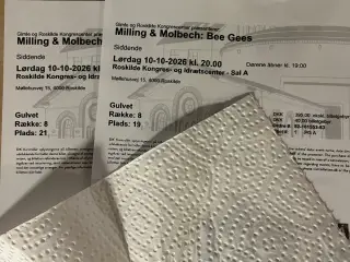 2 Billetter til Milling og Molbech : Bee Gees