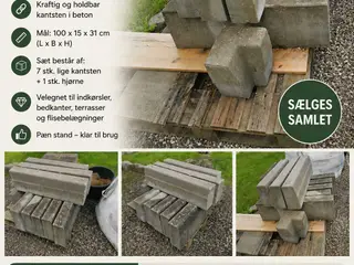 kantsten 7 stk. + 1 hjørne
