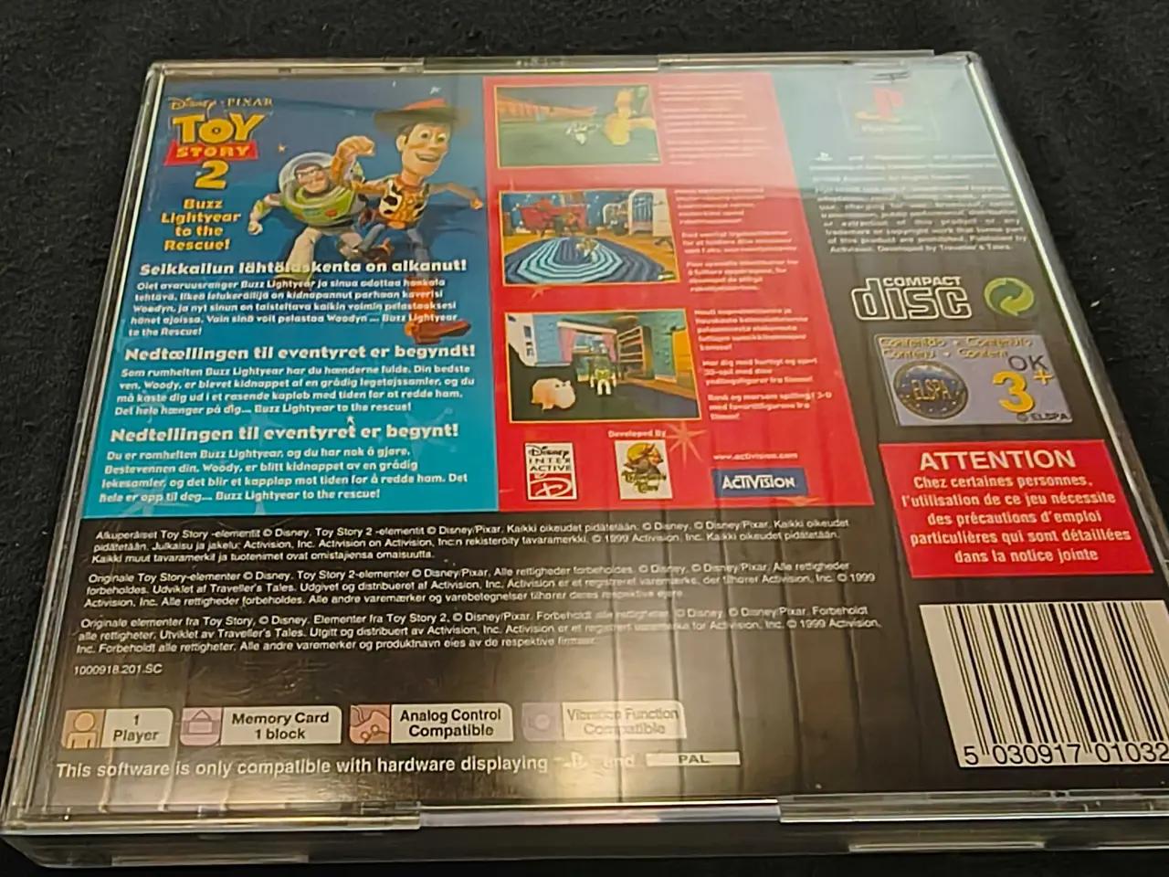 Billede 2 -  Story 2: Buzz Lightyear to the Rescue – PS1 (PAL)