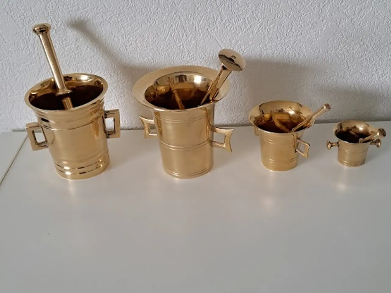 Billede 1 - 4. stk Messing Mortere