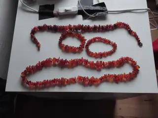 Ægte ravkæder+ armbånd