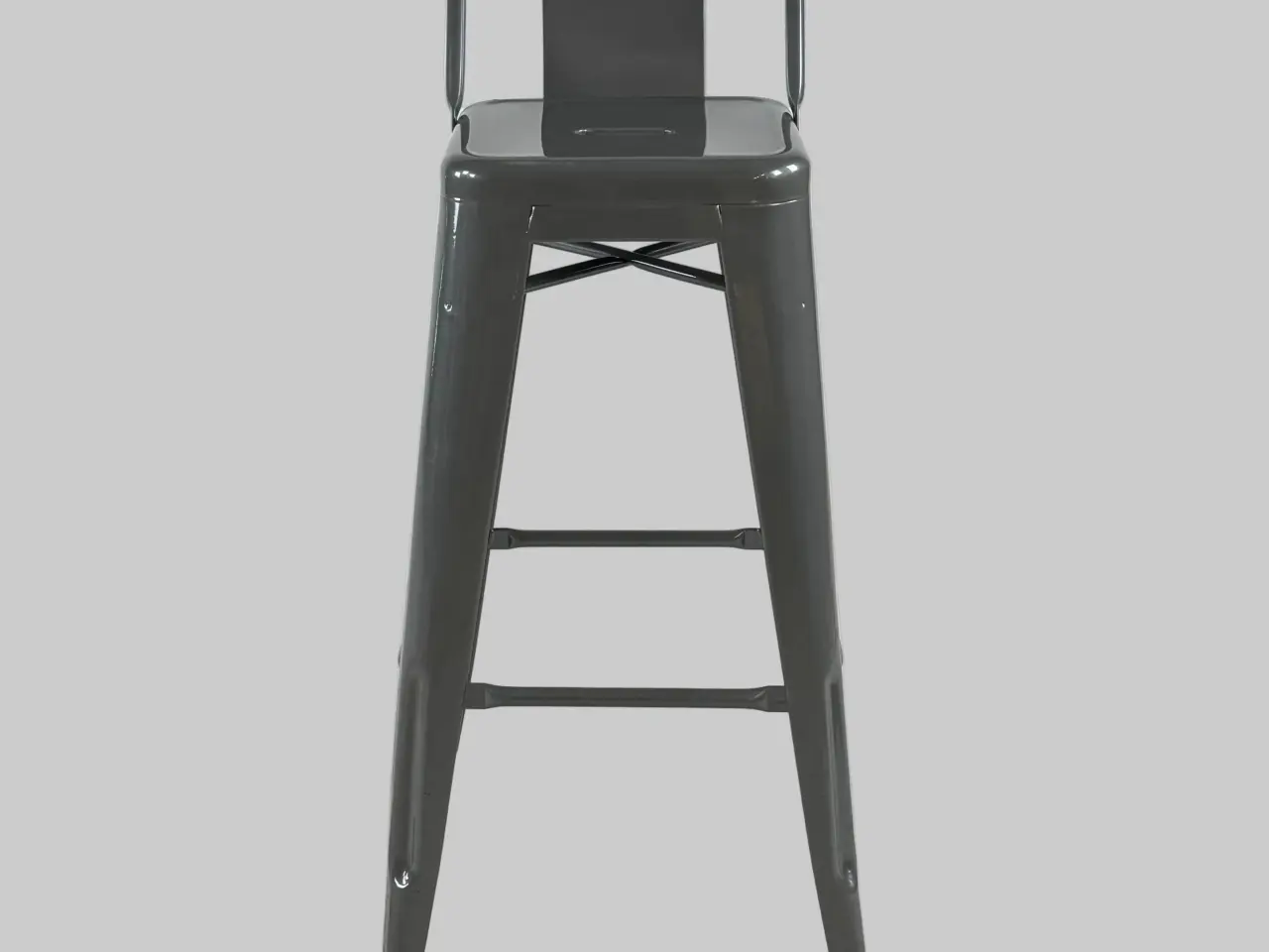 Billede 3 - Tolix HPD75 Barstol – Grå SH 75 cm