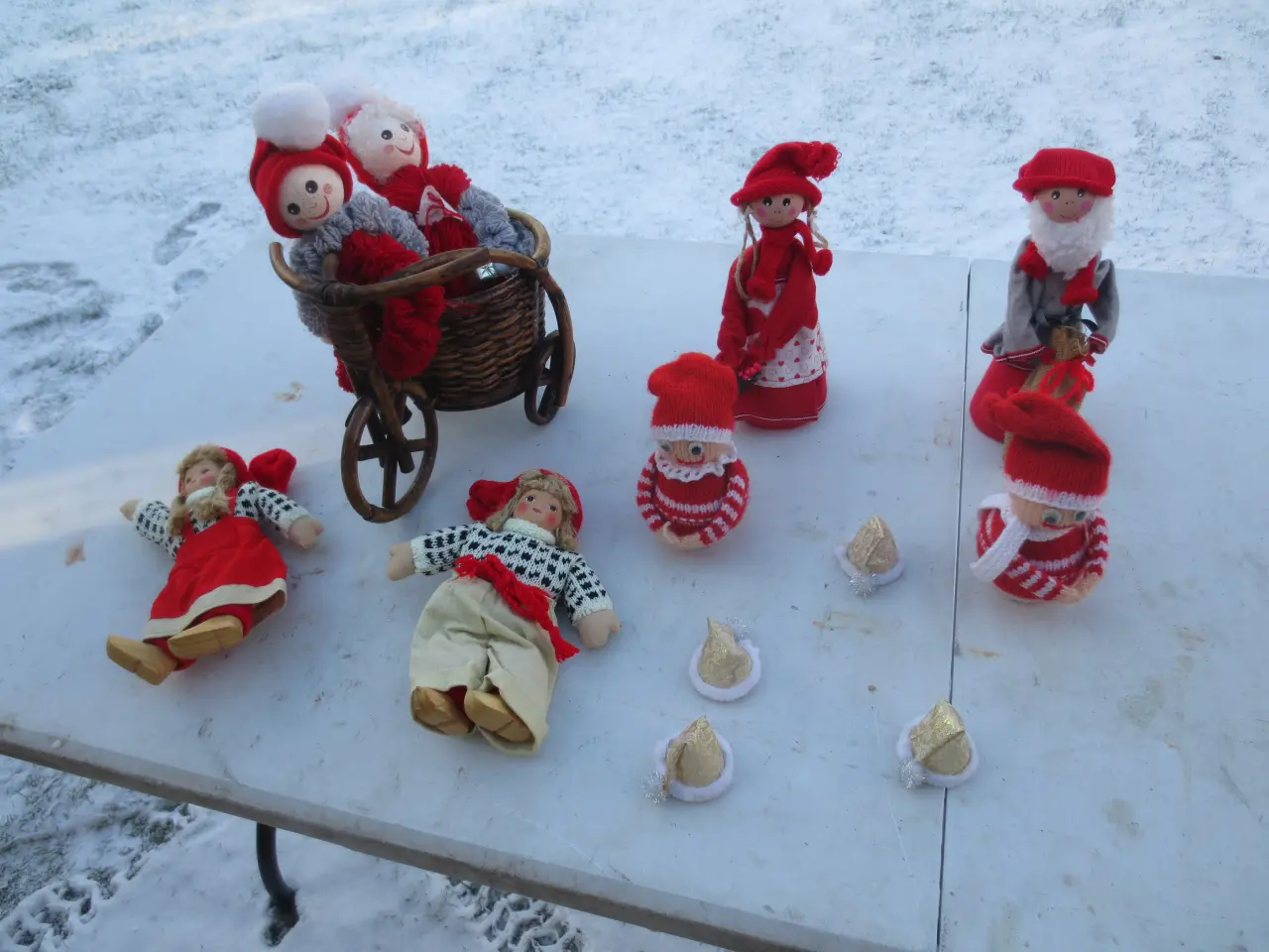 Billede 6 - 8 stk Julenisser og cykel 