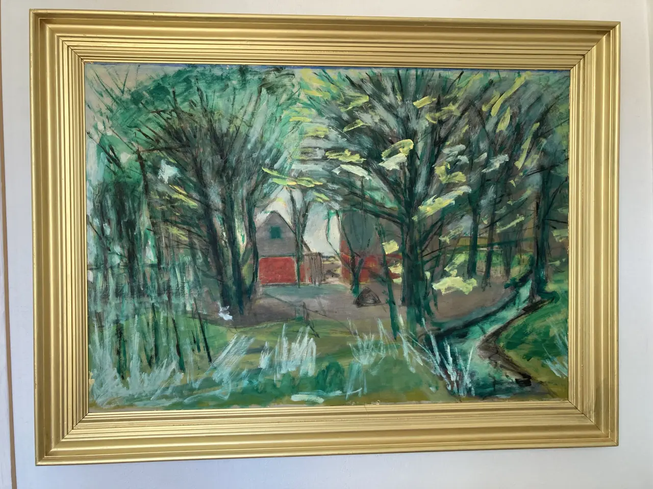 Billede 1 - Holger lund Kofod maleri, bornholm, ringeby