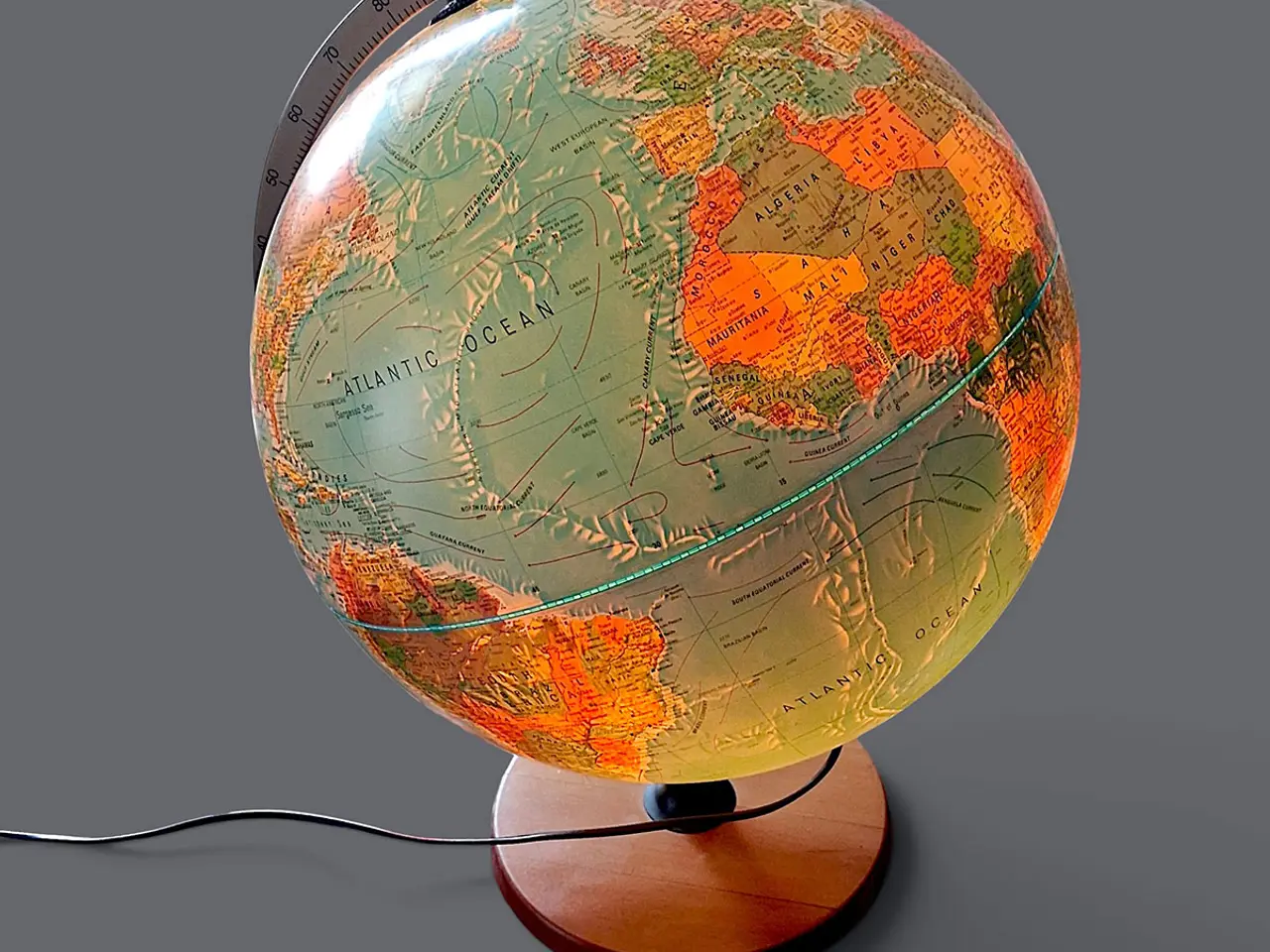 Billede 11 - Stor Scan-Globe Type 4002 med lys og træfod