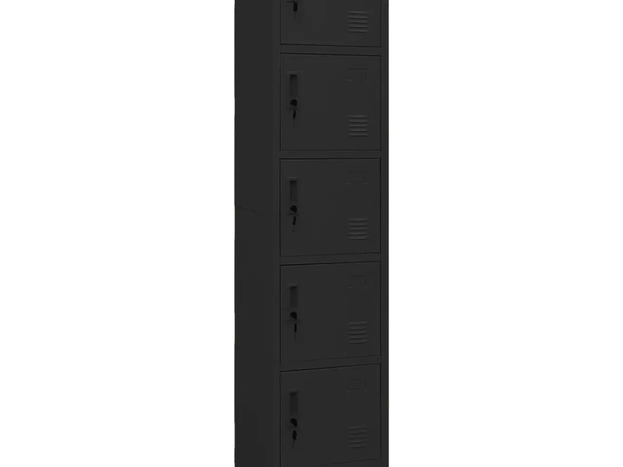 Billede 1 - Skab i stål med 5 låger - 38 × 40 × 180 cm, sort
