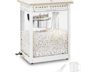 Popcornmaskine – hvid og guld