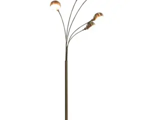 Standerlampe 200 cm 5 x E14 sølvfarvet